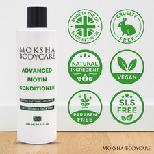 Acondicionador de biotina y romero Moksha - Cuidado del cabello desintoxicante y nutritivo 300 ml