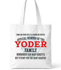 Bolso de Mano Yoder Family Clan Shopper Regalo Personalizado Reunión