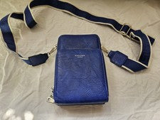 Bolso cruzado Long and Son London para mujer azul real imitación cuero usado una vez en muy buena condición