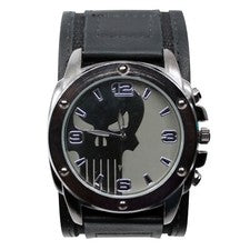 Reloj Punisher Symbol con correa ajustable de doble cierre negro