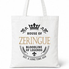 Bolso de Mano House Of ZERINGUE Nombre Familiar Blanco Regalo de Cumpleaños