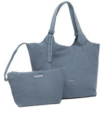 NERO GIARDINI E644145D 203 Bolsa Mujer De Hombro Cierre Zip Ante Azul Avio