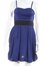 H&M Minivestido Azul Fiesta Look Entallado T. 34 Poliéster
