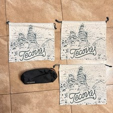 Nuevo bolso antipolvo de viaje con cordón Tecovas 3 piezas y bolsa de lona con cremallera beige verde