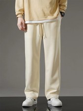 Pantalones deportivos holgados de moda coreana para hombre de algodón informales calce suelto
