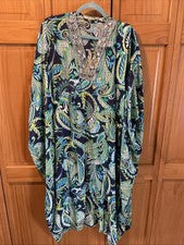 Vestido estilo kimono Soft Surroundings cintura atada para mujer PS/PM Resort con cinturón