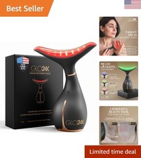 Dispositivo compacto de belleza facial y cuello con luz roja de 3 modos - Herramienta calmante para el cuidado personal