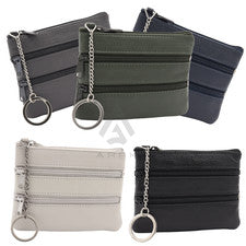 Cartera Bolso de Dinero Lorenz Cuero Napa Pequeña Moneda Llavero Cartera Bolsa