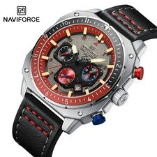 Relojes analógicos de cuarzo multifunción impermeable para hombre