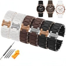 Correa de reloj de silicona adecuada para Armani AR5906 AR5905 AR5890 AR5889 AR5858 AR5920