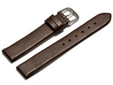 Correa de reloj de cuero con clip para pasarelas fijas marrón 20mm18mm17mm16mm14mm12mm10mm 8mm