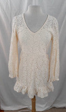 Vestido para mujer Wild Fable M de encaje crema con volantes hasta la rodilla suave elástico boho nuevo con etiquetas