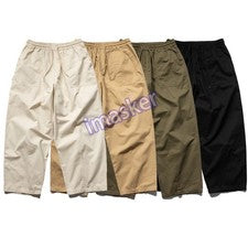 Pantalones de carga de trabajo de lijado 100 % algodón estilo japonés para hombre pantalones rectos sueltos