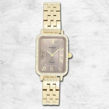 Oozoo Metal Reloj de Mujer Sunray Análogo Cuarzo Pulsera Oro Vintage UOC20415