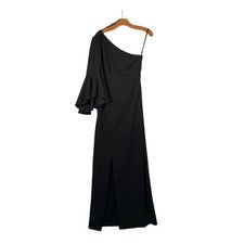Maxi Vestido Para Mujer Calvin Klein 4 Negro Un Hombro Formal Fiesta Vacaciones
