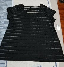 Moda a Figura Rayas SLT Túnica Talla 2 Negra Mujer’s