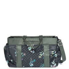 Bolso de Mano Lug Romper 2 para Mujer - Diseño de Ramo Negro con Llavero Retráctil Hazaña