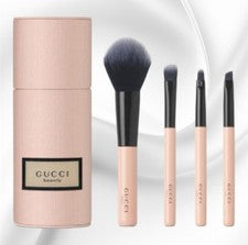 Juego de brochas de maquillaje de viaje Gucci Beauty estuche de fibra sintética rosa/negro