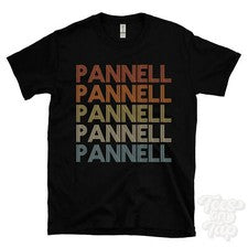 CAMISETA PANNELL ESTILO RETRO REPETIDO Hombre y Mujer Novedad Genial Nombre Regalo