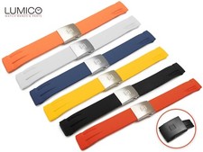 Para Reloj T-RACE TISSOT 21mm Goma Silicona Correa Cierre NEGRO NARANJA
