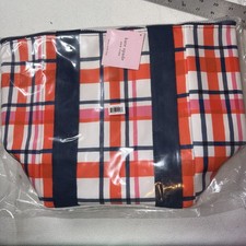 Bolso refrigerador de picnic de vino a cuadros Kate Spade New York Spring