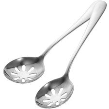 2 piezas cucharas ranuradas reutilizables de acero inoxidable utensilios para servir de cocina