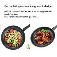 Juego de 3 sartenes antiadherentes utensilios de cocina duraderos para uso doméstico gris