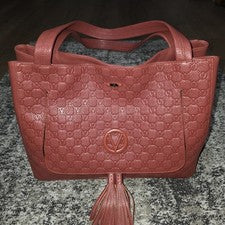 AUTÉNTICO Bolso de Mano Valentino By Mario Valentino Ollie Dollaro Monograma Cuero para Mujer Rojo