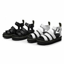 Sandalias romanas de verano talla para mujer suela gruesa con tiras bloques formas planas zapatos