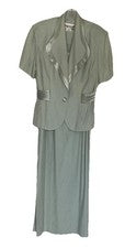 Vestido Mujer Talla 12 Conjunto 2 Piezas Hermoso Verde Mar Nuevo