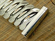 Pulsera de reloj vintage de 19 mm de expansión de acero inoxidable NOS sin usar para hombre