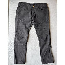 Pantalones de mezclilla XRay - Pantalones de mezclilla negros estilo motociclista para hombre - Talla 34W X 30L