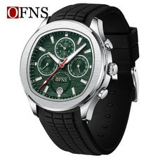 OFNS 8019 reloj de cuarzo multifuncional para hombre 6 pines acero inoxidable