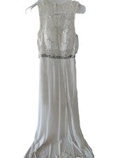 Nuevo VESTIDO BCX Mujer Blanco Cuentas Sin Mangas Formal Vaina Vestido Jrs Pequeño 3
