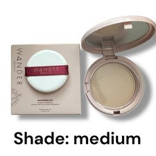 Base en polvo Wander Beauty Wanderlust MEDIANA mate tamaño completo compacta nueva