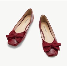 Zapatos de ballet C.PARAVANO bailarina planos charol rojo 8UK/41