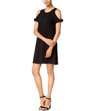 Vestido recto para mujer Kensie hombro frío - negro talla M o L *NUEVO con etiqueta*