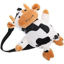 Adorable Bolso Bandolera Forma de Vaca Niñas Compras Colgando Exquisito Bolso de Felpa
