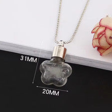 Collar frasco de vidrio - frasco de perfume en forma de estrella