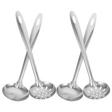 4 piezas cucharas para servir de acero inoxidable con cucharas de hotpot herramientas utensilios
