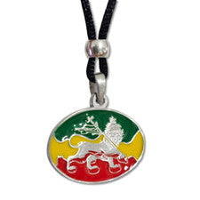 Colgante León de Judá Rasta Marley Reggae Jamaica Bandera Collar Joyería en Caja