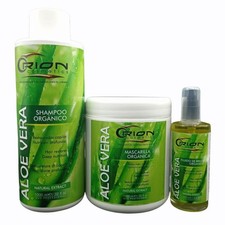 Kit de cuidado del cabello orgánico Orion Aloe Vera 3 pasos champú mascarilla aceite