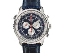 Orologio Swiss Alpine Military 7078.9535 Crono Uomo Swiss Made 45 mm 10ATM Nuovo
