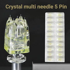 5-100 piezas 5 pines cristal múltiples puntas reemplazar aguja para belleza facial cuidado de la piel herramienta
