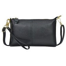 Muñequera bandolera de cuero genuino para mujer, bolso de mano para mujer, elegante bolso de hombro...