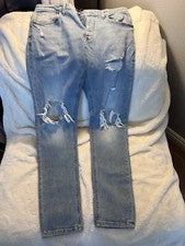 Jeans de mezclilla Forever 21 para hombre, jeans resistentes, jeans de moda denim
