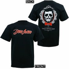 Auténtica Camiseta DON JUAN POMADE Estilo Jumbo Nunca Muere Logo Negra S-2XL NUEVA