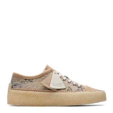 Clarks Hombres Originales CARAVAN BAJAS Tostado Floral Textil Tenis