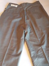 Pantalón de vestir Elite By Eddie Domani gris talla 32 x 32 plisado y con puños nuevo