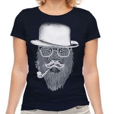 León IN Disguise Estampado Moda Mujer Camiseta Divertido Hipster Swag Moda